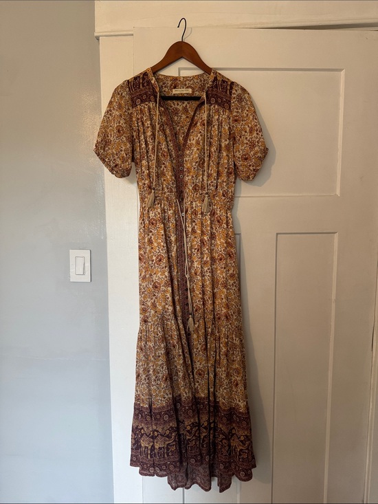 Spell Dresses & Skirts - Boho Floral Maxi Dress - Brown/Gold